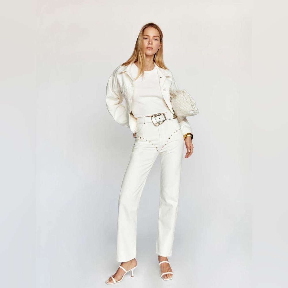 Reformation studded jeans